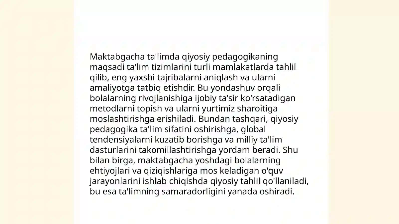 Maktabgacha ta'limda qiyosiy pedagogika 4
