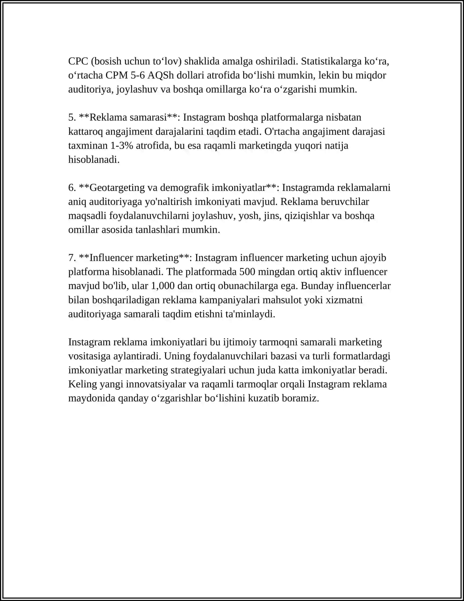 INSTAGRAMNI RAQAMLI IQTISODIYOTGA TA'SIRI 4