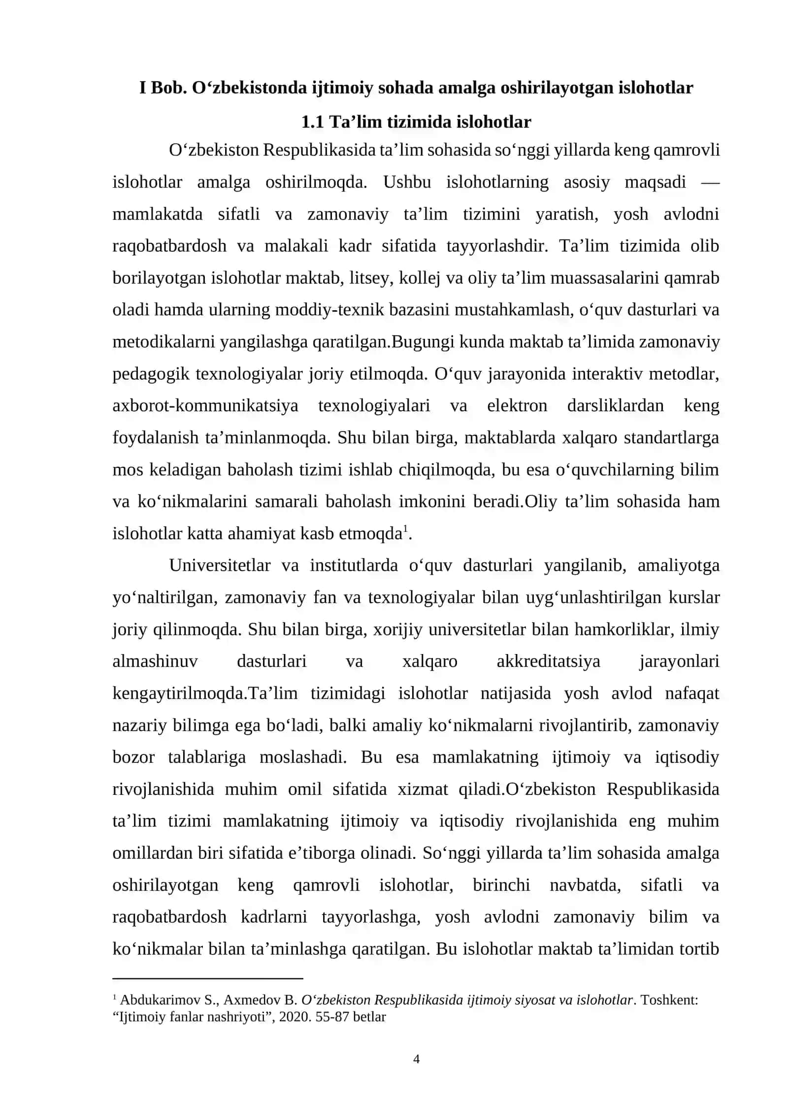 Ijtimoiy sohada islohotlarning jamiyatga ta’siri va ahamiyati 4