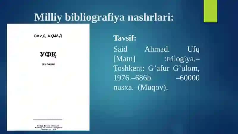 Umumiy bibliografiya fanidan Amaliy ish-3 4