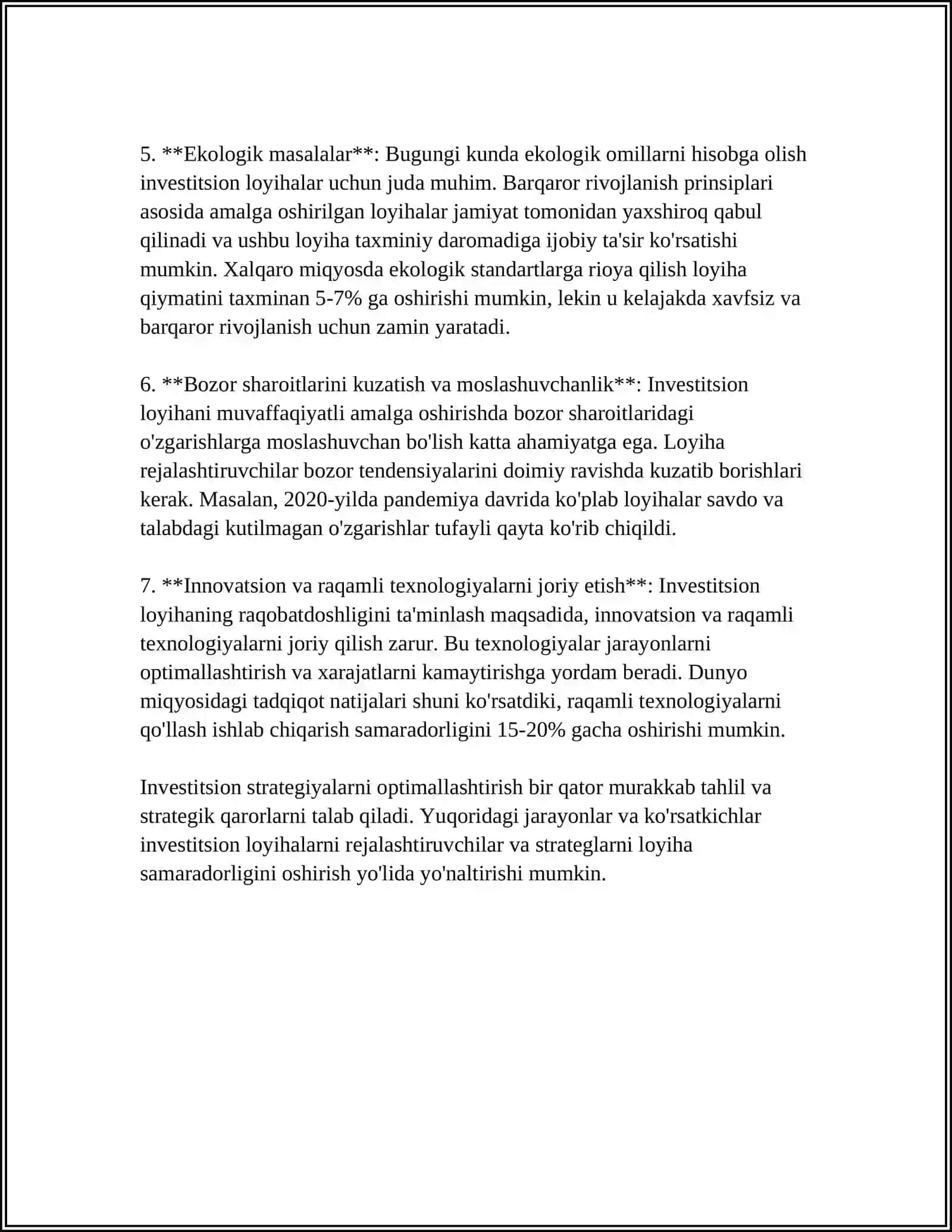 Korxonaning investitsion faoliyatini samaradorligini oshirish yo'llari 4