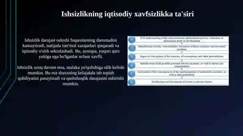 SHaxs iqtisodiy xavfsizligiga ta’sir etuvchi tahdidlar va ularni bartaraf etish yo‘llari 4