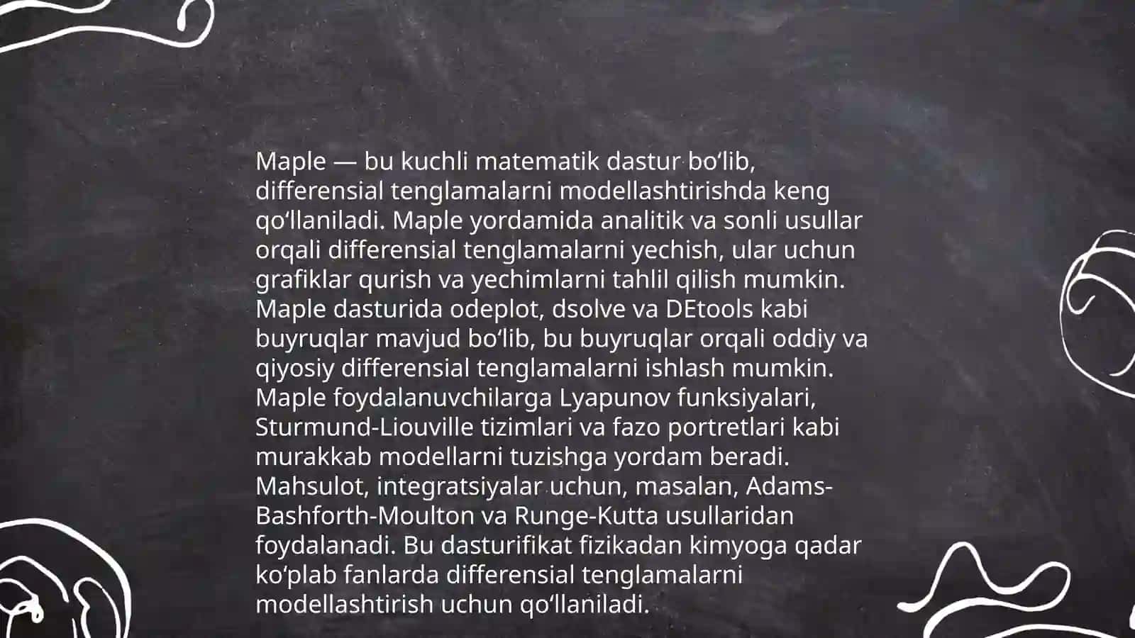 Maple dasturida matematik modellashtirish asoslari 4