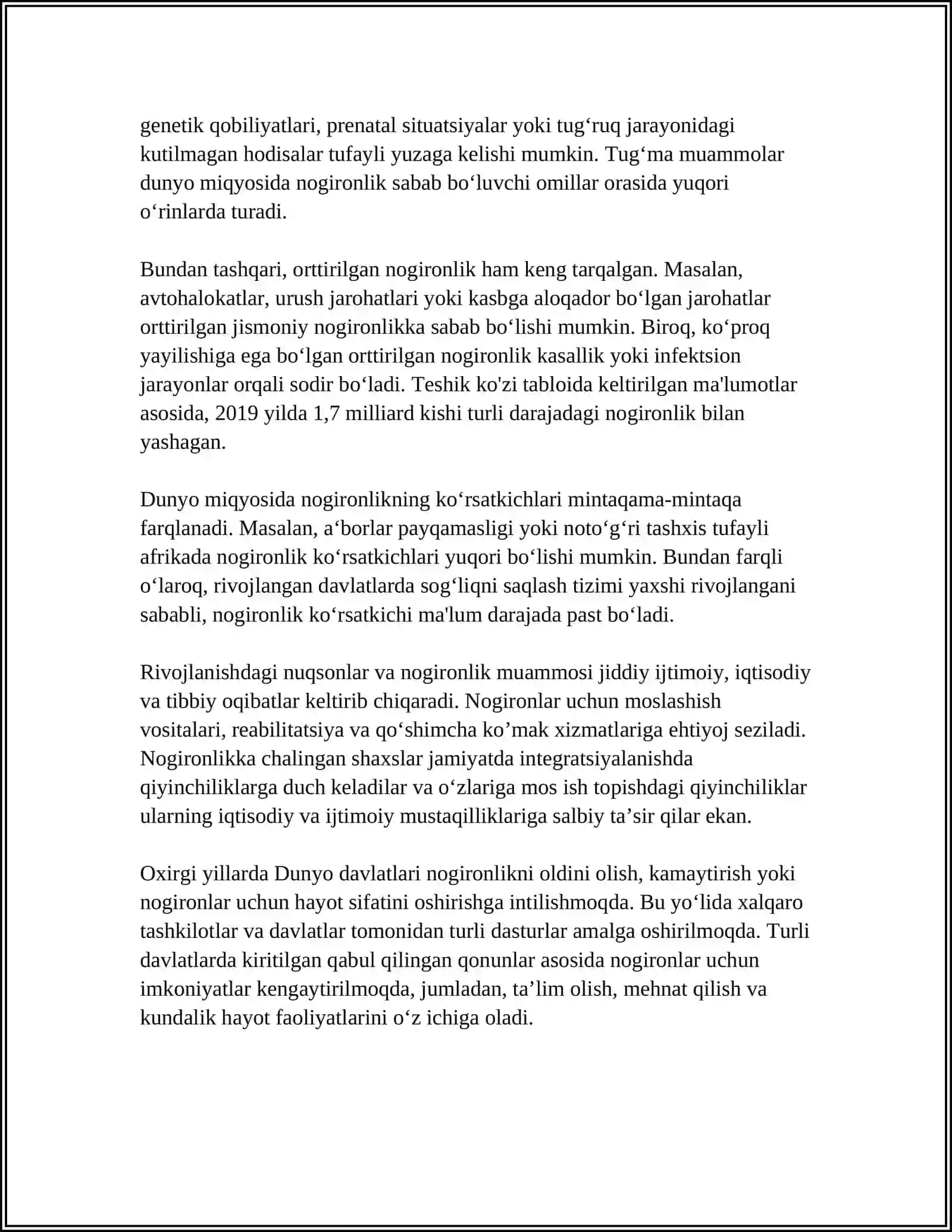 ERTA MAKTABGACHA YOSHDAGI RIVOJLANISHIDA NUQSONI BOʻLGAN BOLALARNI TARBIYALASH VA ÓQITISHNING ASOSIY YOʻNALISHLARINI TAVSIFLASH 4