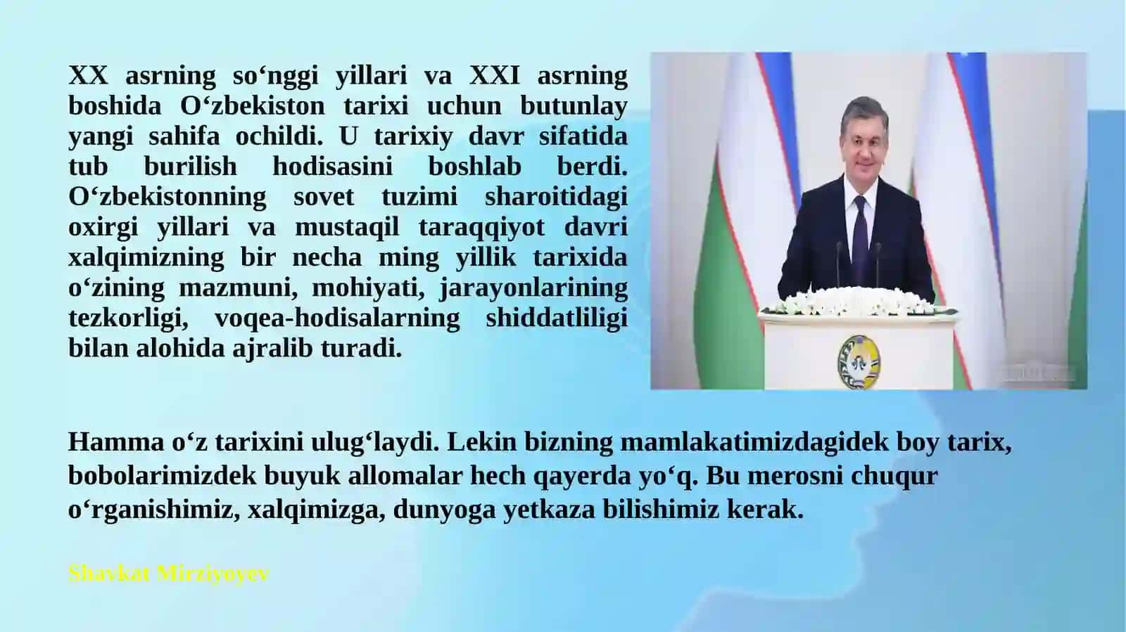 Mavzu: O'zbekiston eng yangi tarixi fanidan 1-seminar mashg'uloti uchun taqdimot 4