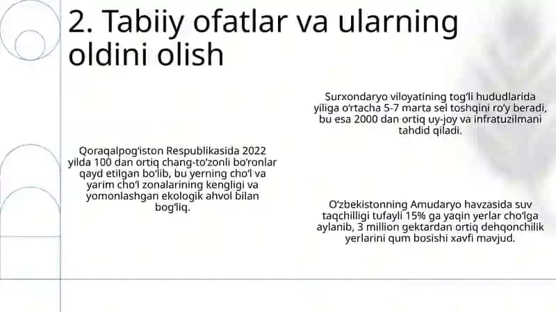 Oʻzbekistonda atrof-muhit va tabiat boyliklarini muhofaza qilish 4