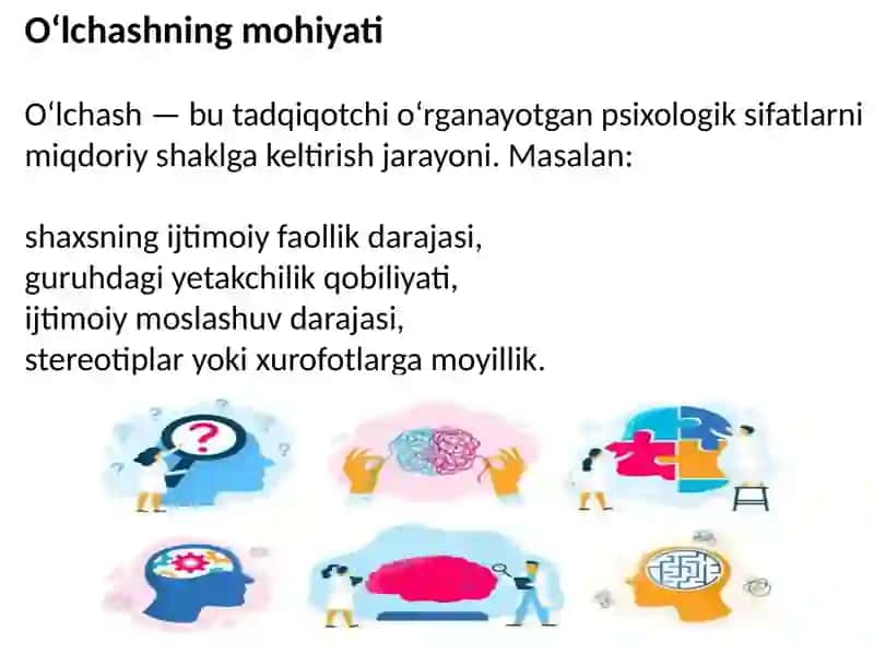 Ijtimoiy psixologiyada oʻlchash muammosi 4