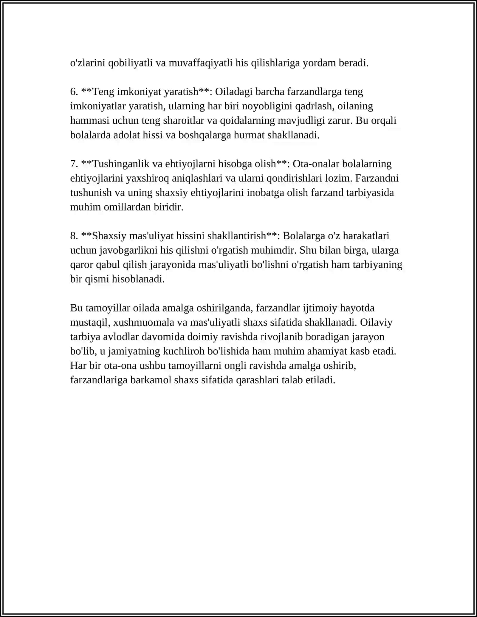 OTA-ONALAR BILAN HAMKORLIKNI YO'LGA QO'YISHNING PEDAGOGIK-PSIXOLOGIYA SHART-SHAROITLARI 4