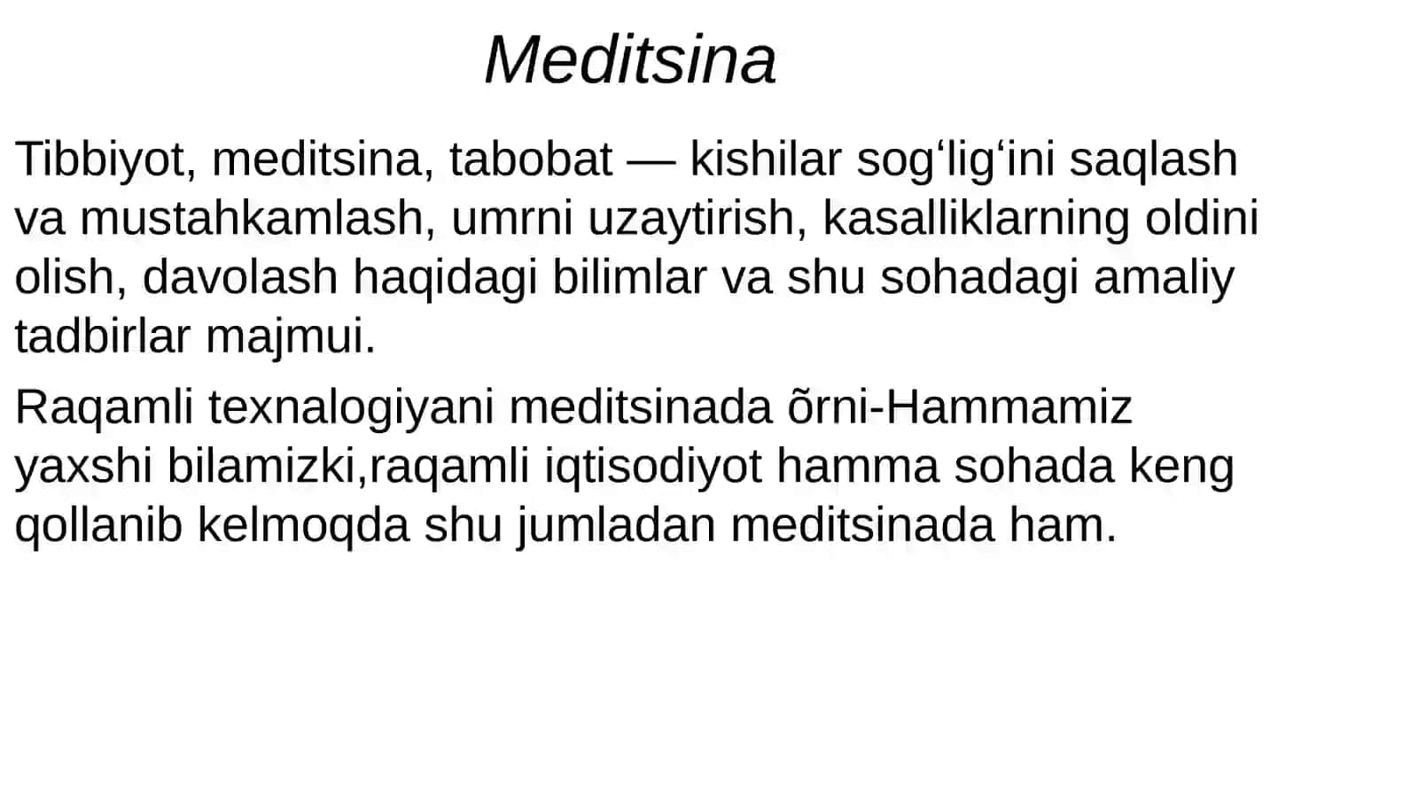 YESBKIT guruh talabasi Moydinova Zahroxonning Raqamli texnalogiyalar fanidan tayyorlagan taqdimot loyihasi 4
