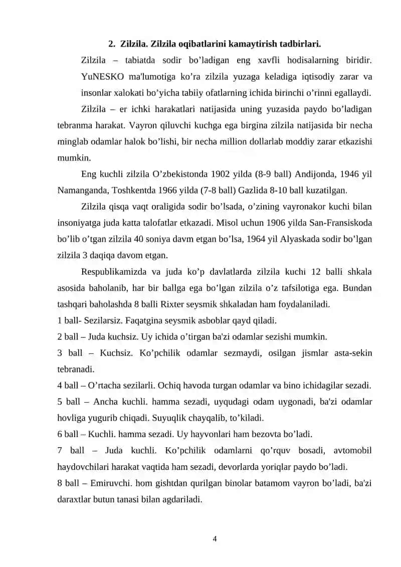 Tabiiy tusdagi favqulodda vaziyatlarda aholini muhofaza qilish tadbirlari 4
