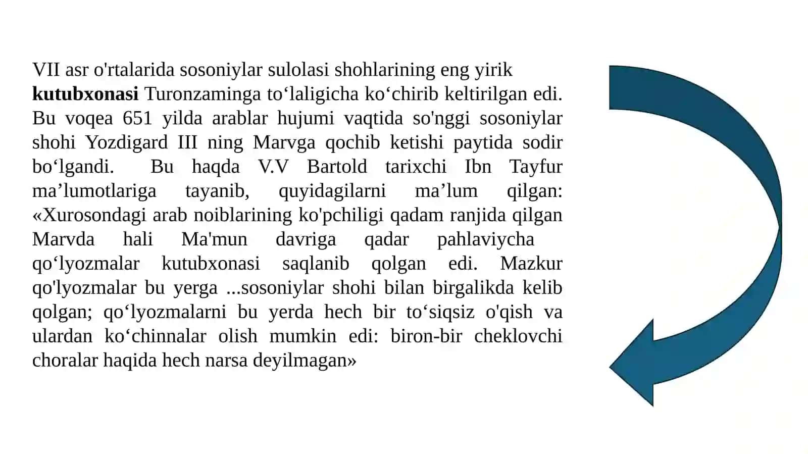 9-Ma’ruza: Arablar istilosi va qadimgi davrda no’rta asrlarga o‘tish kitobatishi 4