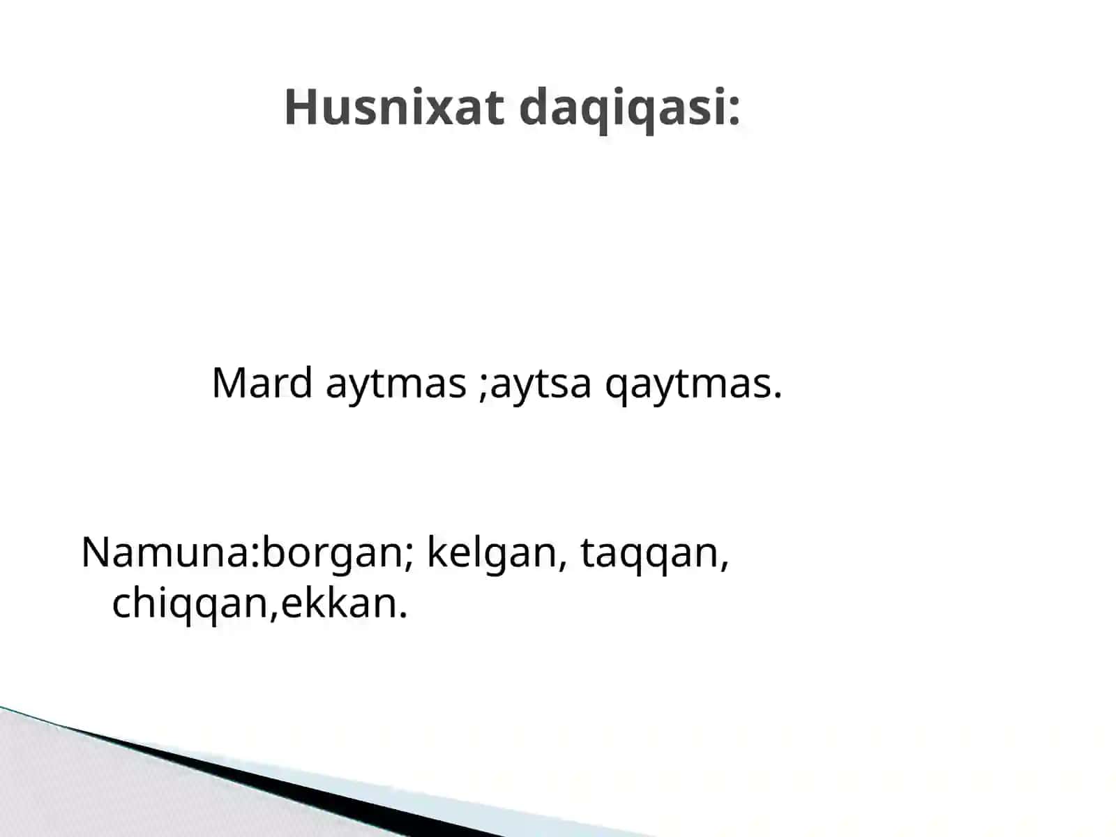 4-sinf Ona tili fanidan dars ishlanma. Hozirgi zamon fe'li 4