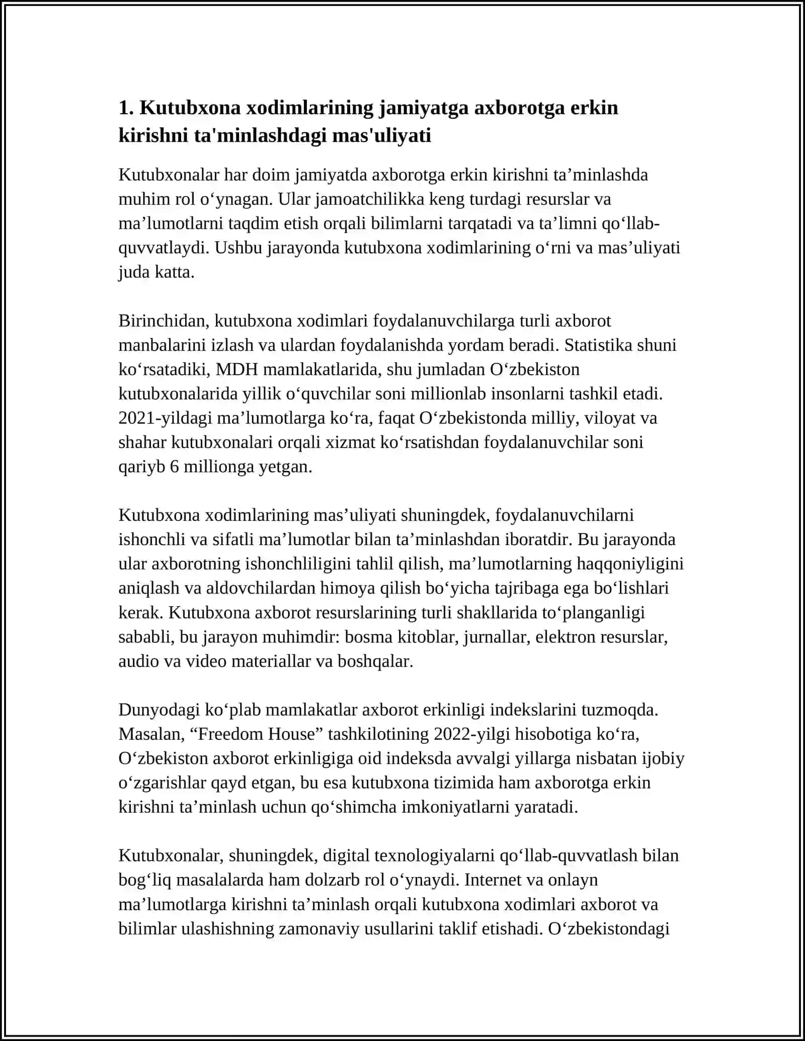 KUTUBXONA XODIMLARINING JAMIYAT OLDIDAGI IJTIMOIY MAS'ULIYATI 4
