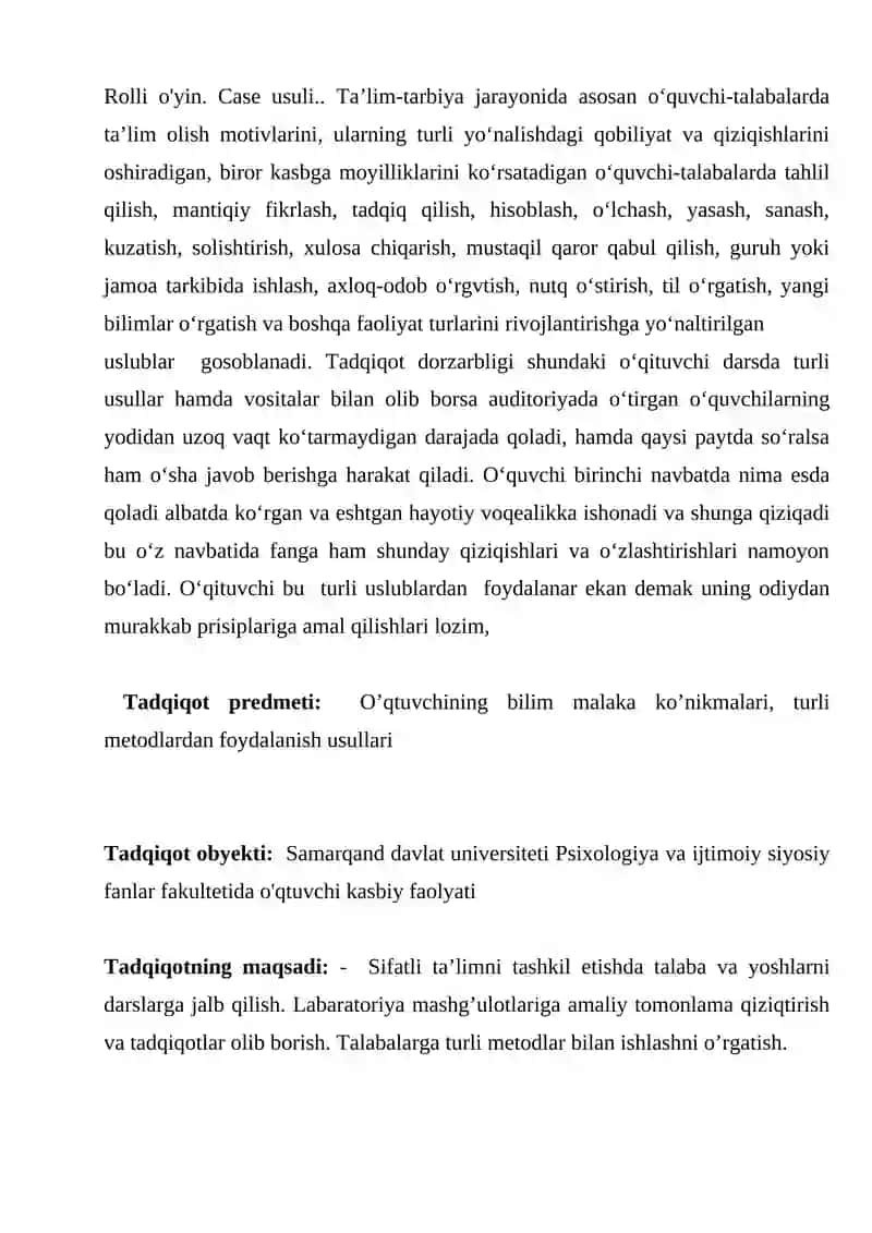 Psixologiya o’qtuvchisining kasbiy tayyorgarligi va faoliyati 4
