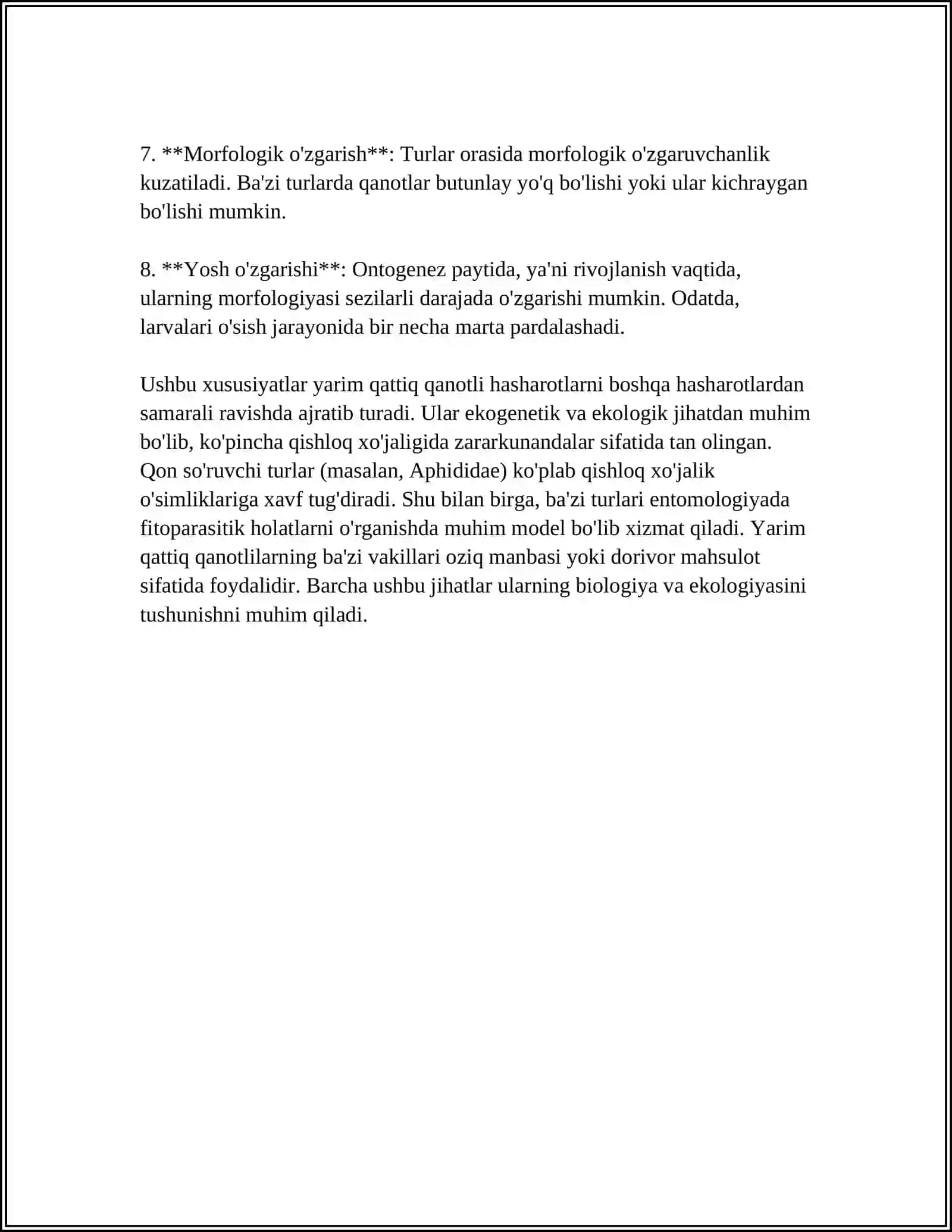YARIM QATTIQ QANOTLILAR TURKUMI VAKILLARI. TRIPSILAR TURKUMI VAKILLARI 4
