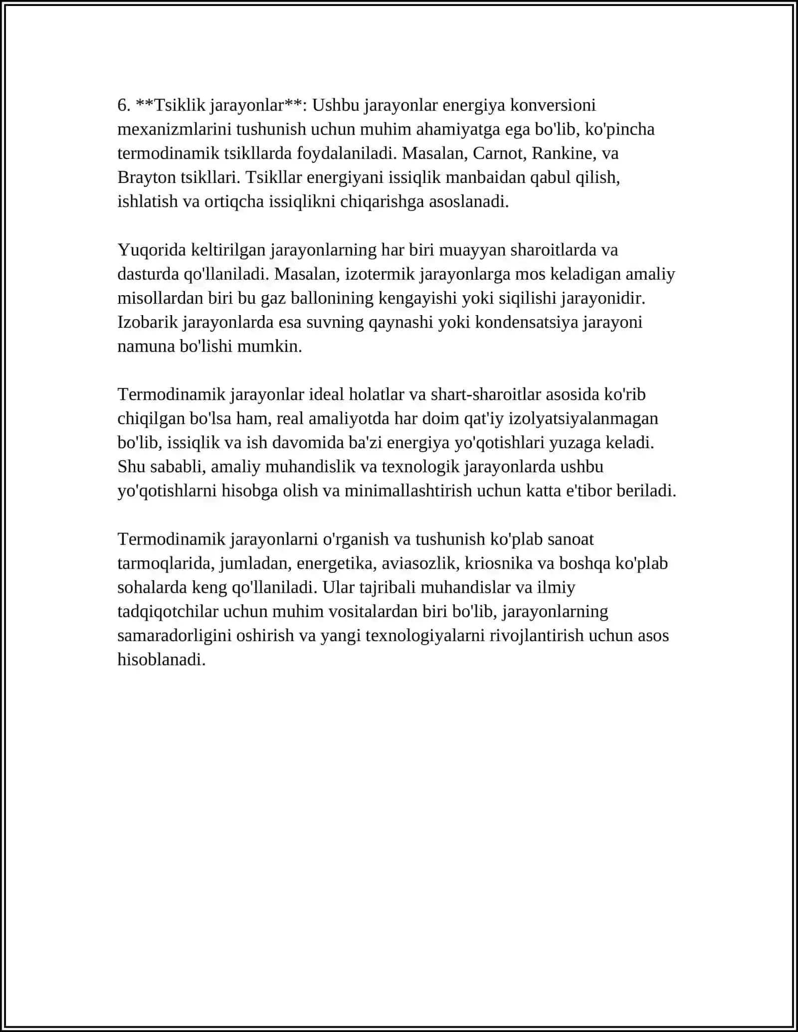 TERMADINAMIK JARAYONLAR 4