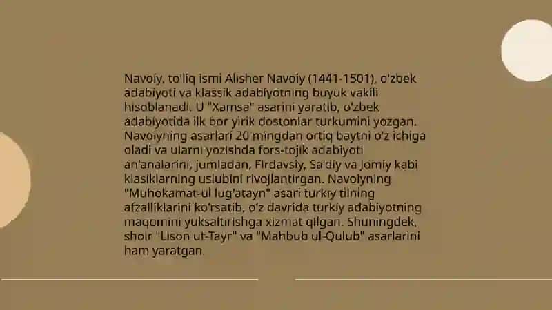 Alisher Navoiy hayoti va ijodi 4
