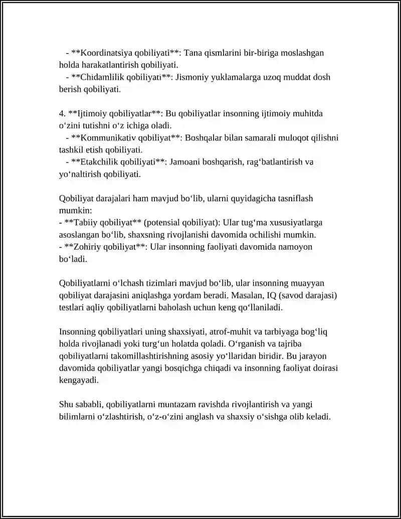 QOBILIYAT VA UNING RIVOJLANISHINI ÕRGANISH 4