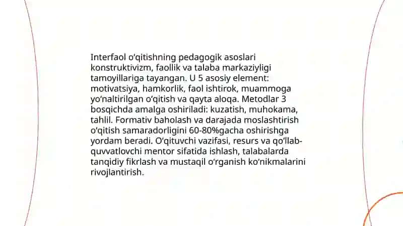 Interfaol metodlar va ularni qoʻllash mahorati 4