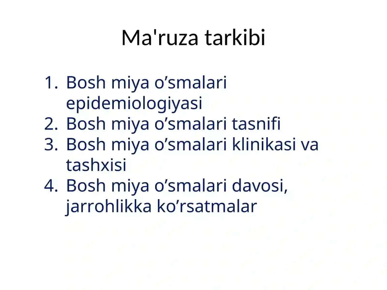 BOSH MIYA O’SMALARI 4