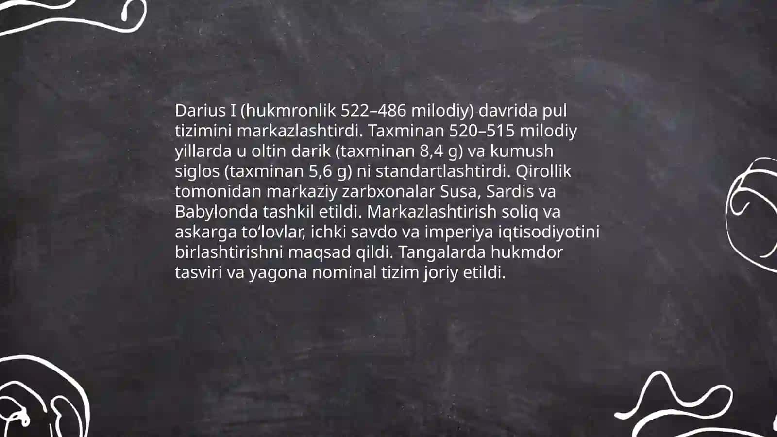 Ahamoniylar davrida pul islohatlar 4