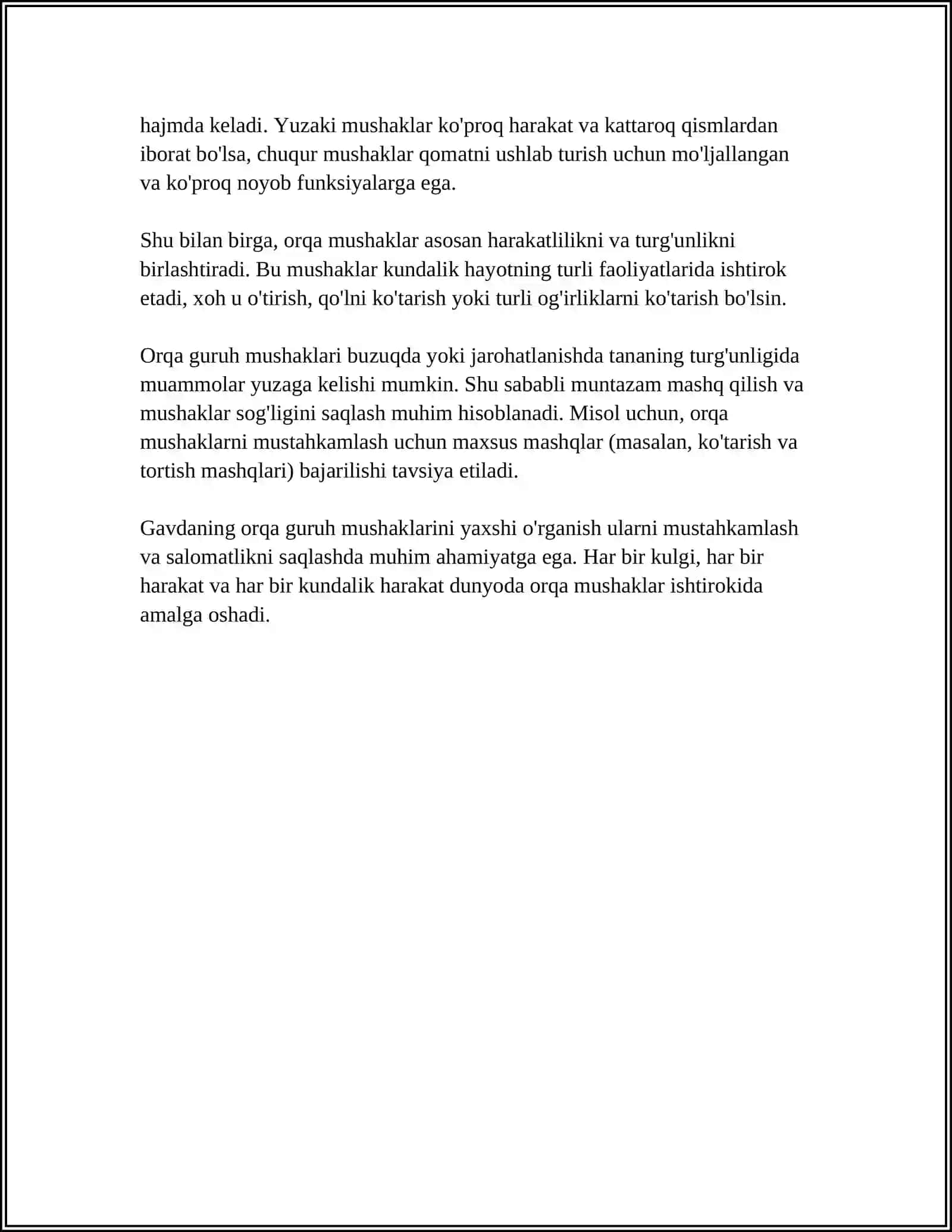 GAVDANING ORQA GURUH YUZA VA CHUQUR GURUH MUSHAKLARI.ULARNING YOSHGA QARAB OʻZGARISHI 4