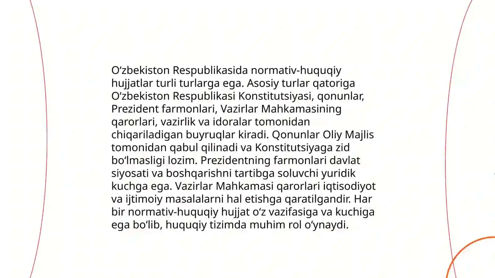 Normativ-huquqiy hujjatlar toʻgʻrisida 4