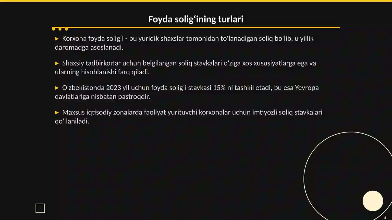 Foyda solig‘i: Asosiy tushunchalar va amaliyot 4