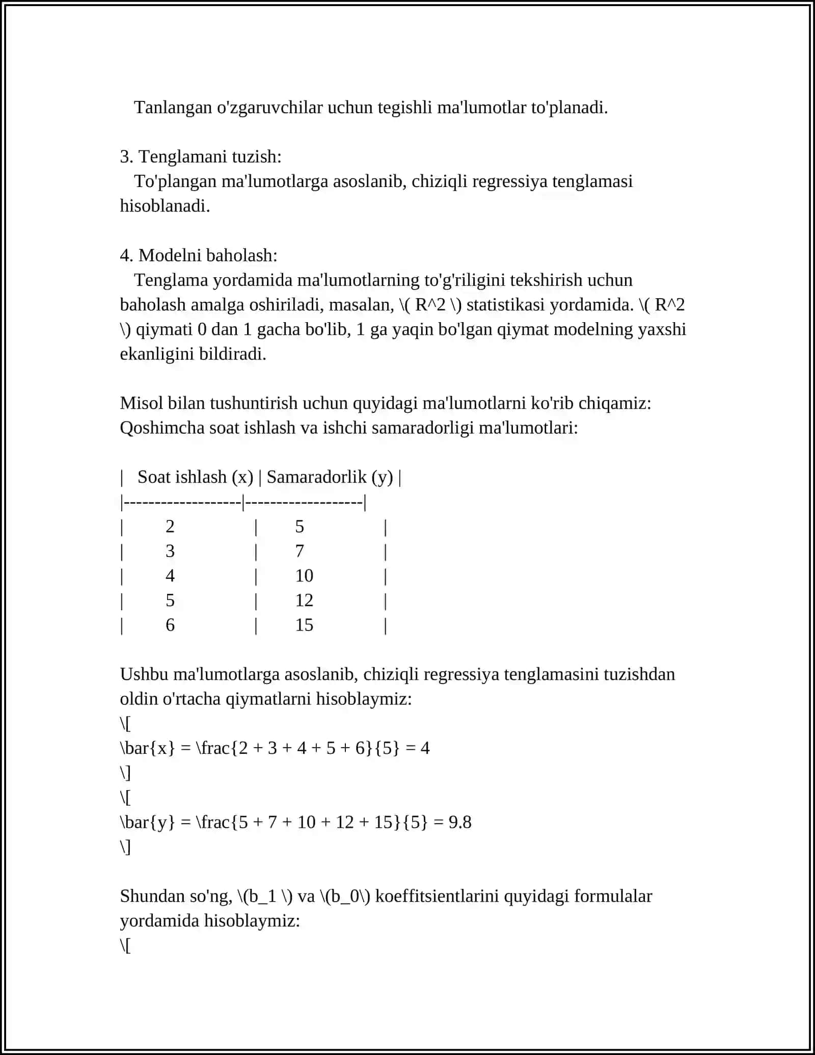 EKONOMETRIK MODELLASHTIRISH 4