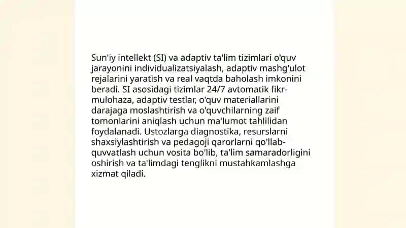 Innovatsion texnologiyalar ta'lim sifatini oshirish manbai sifatida Rahmatov Diyorbek 4