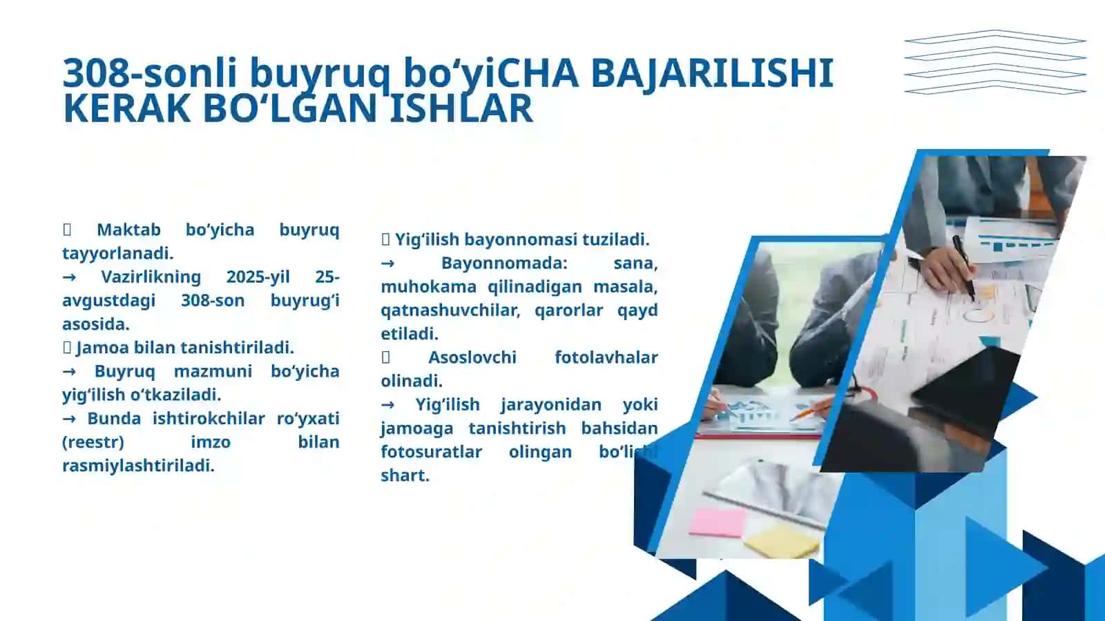 MAKTABLARDA MA’NAVIY-MA’RIFIY ISHLAR SAMARADORLIGINI O‘RGANISH SAVOLNOMASI BO‘YICHA TAHLIL 4