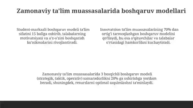 Ta'limda boshqaruv modeli 4