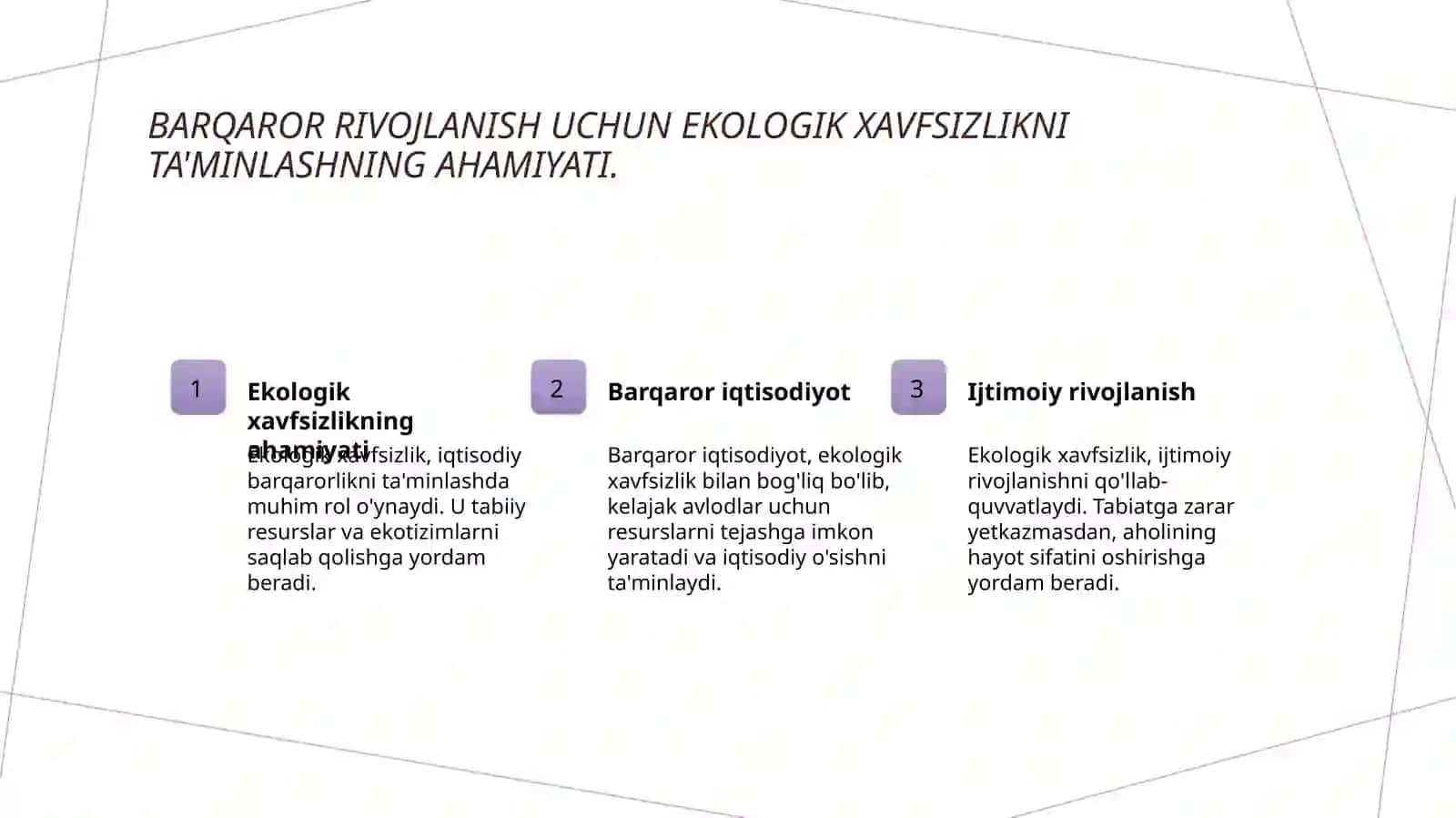 Ekologik xavfsizlik va iqtisodiy rivojlanish 4