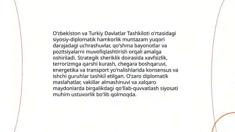 Oʻzbekiston va Turkiy davlatlar tashkiloti: tarixiy rivojlanish 4
