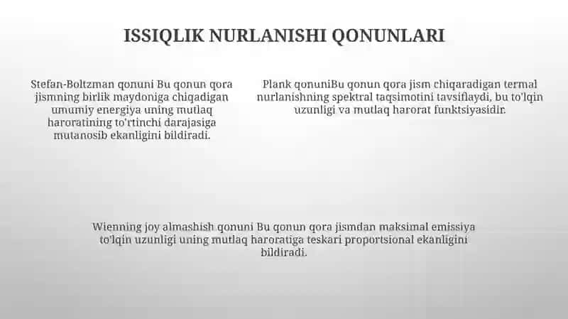 Issiqlik Nurlanishi 4