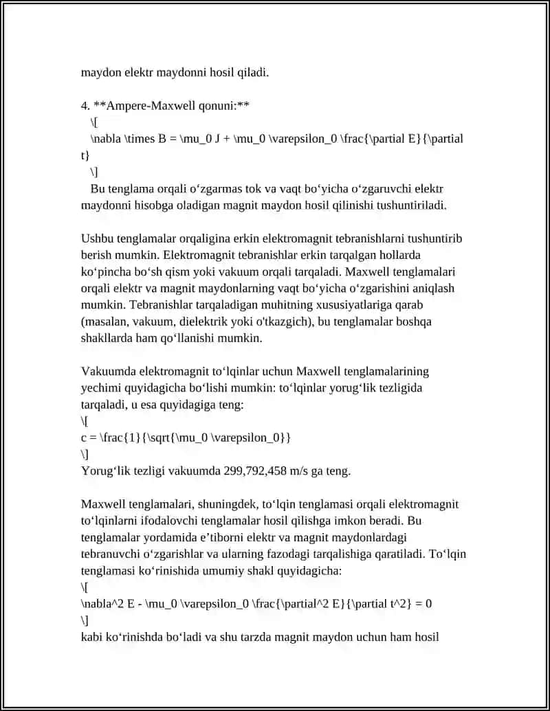 ERKIN ELEKTROMAGNIT TEBRANISHLAR 4