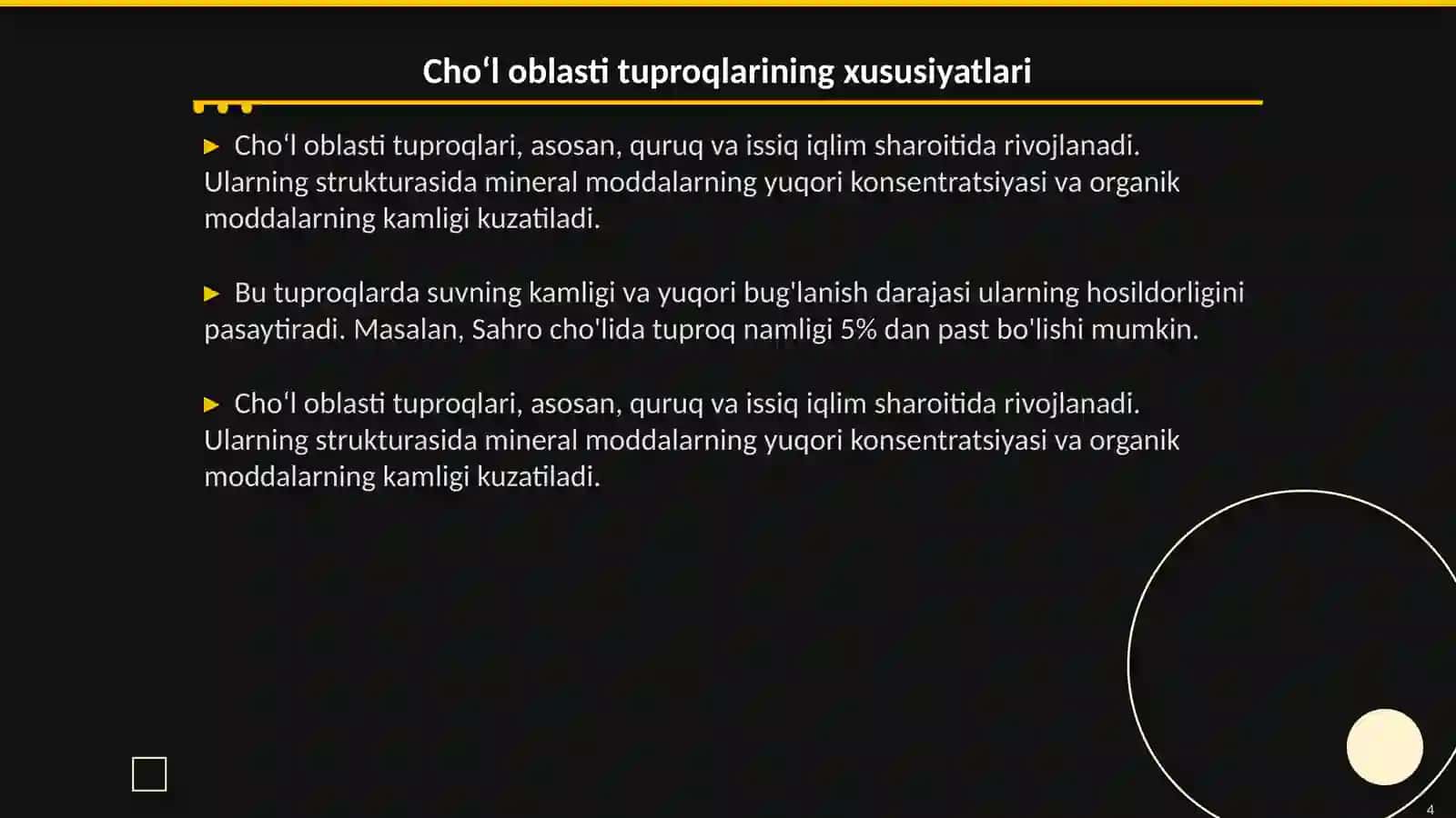 Subtropik chala choʻl va choʻl oblasti tuproqlari 4
