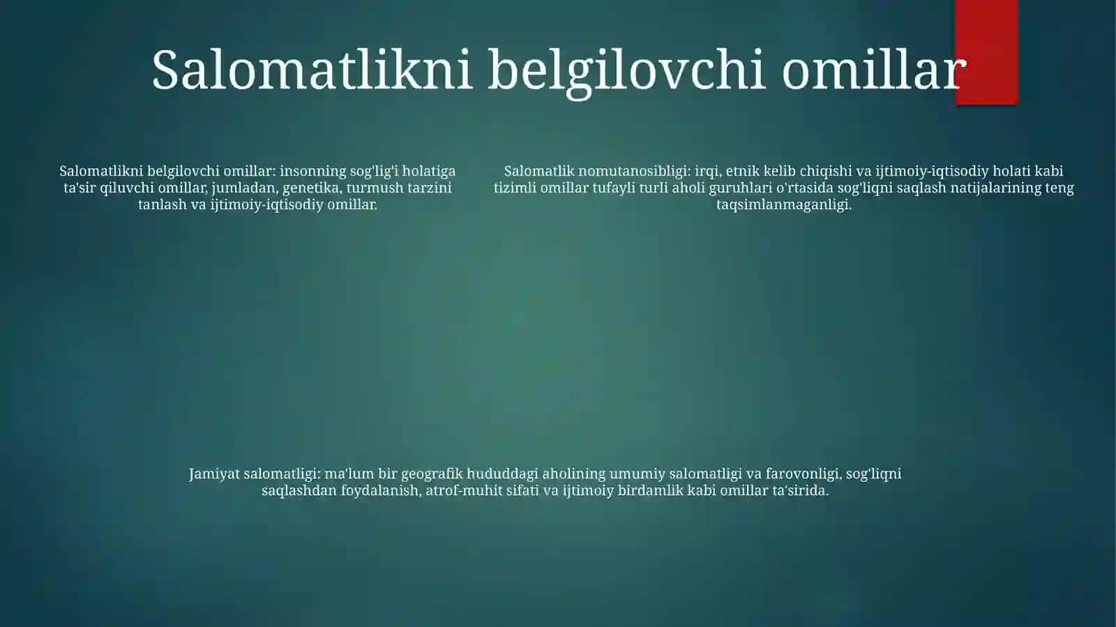 Salomatlikning ta'rifi 4