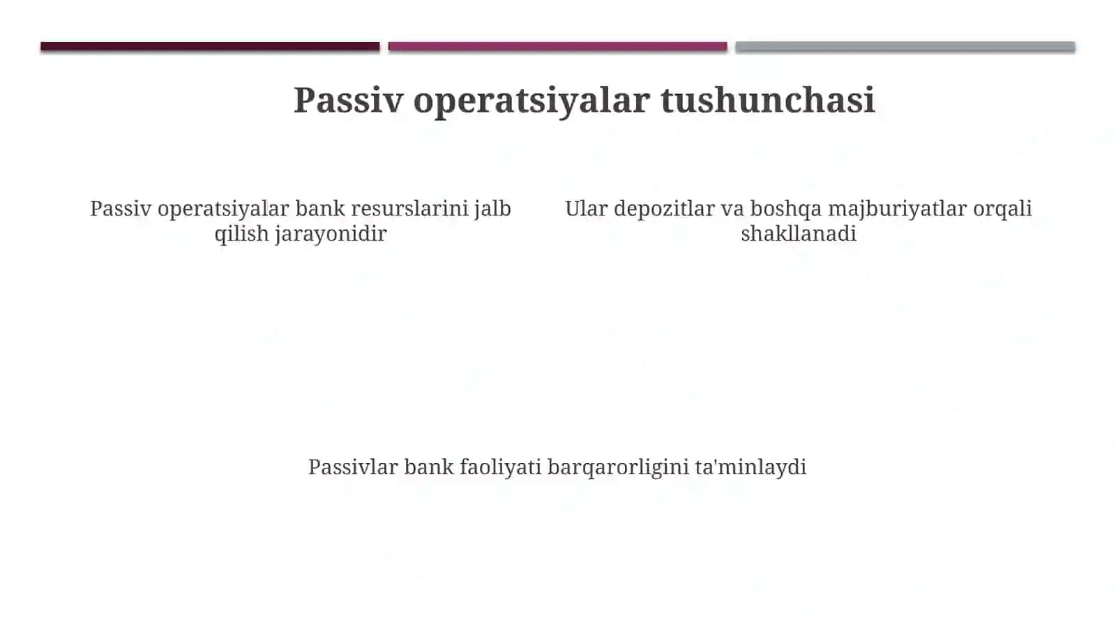 Tijorat banklarining passivlarining joylashishi va diversifikatsiyasi 4
