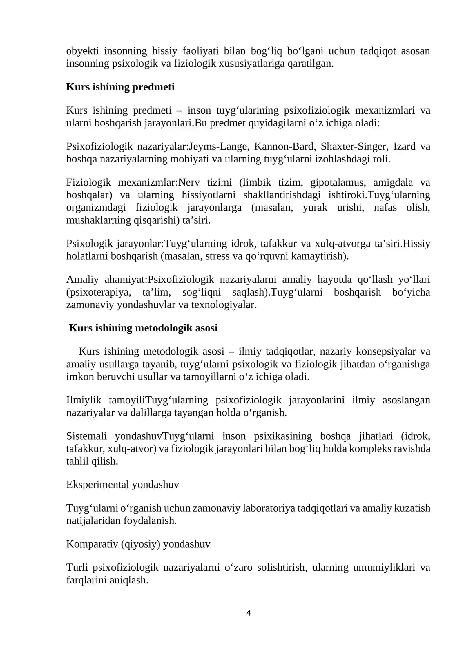 Tuyģularning psixofiziologik nazariyalari 4