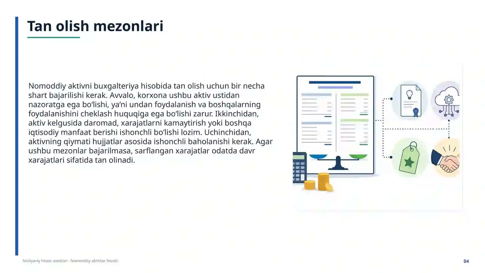 Nomoddiy aktivlar hisobi 4