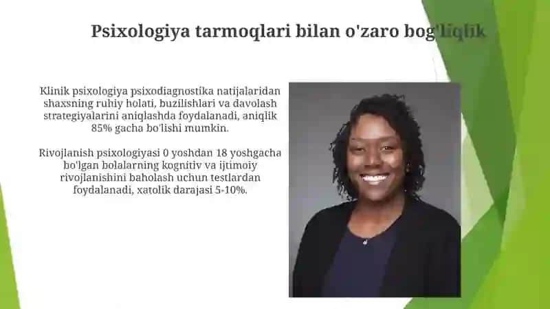 Psixodiognostika va psixalogiya tarmoqlari o'rtasidagi o'zaro bog'liqlik 4