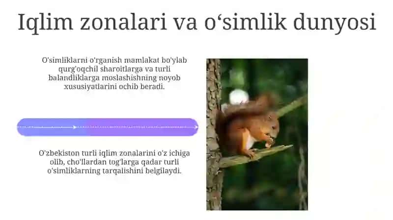 Oʻzbekiston oʻsimliklarini geografik tarqalishi va Oʻzbekistonning hayvonat dunyosini oʻrganish 4