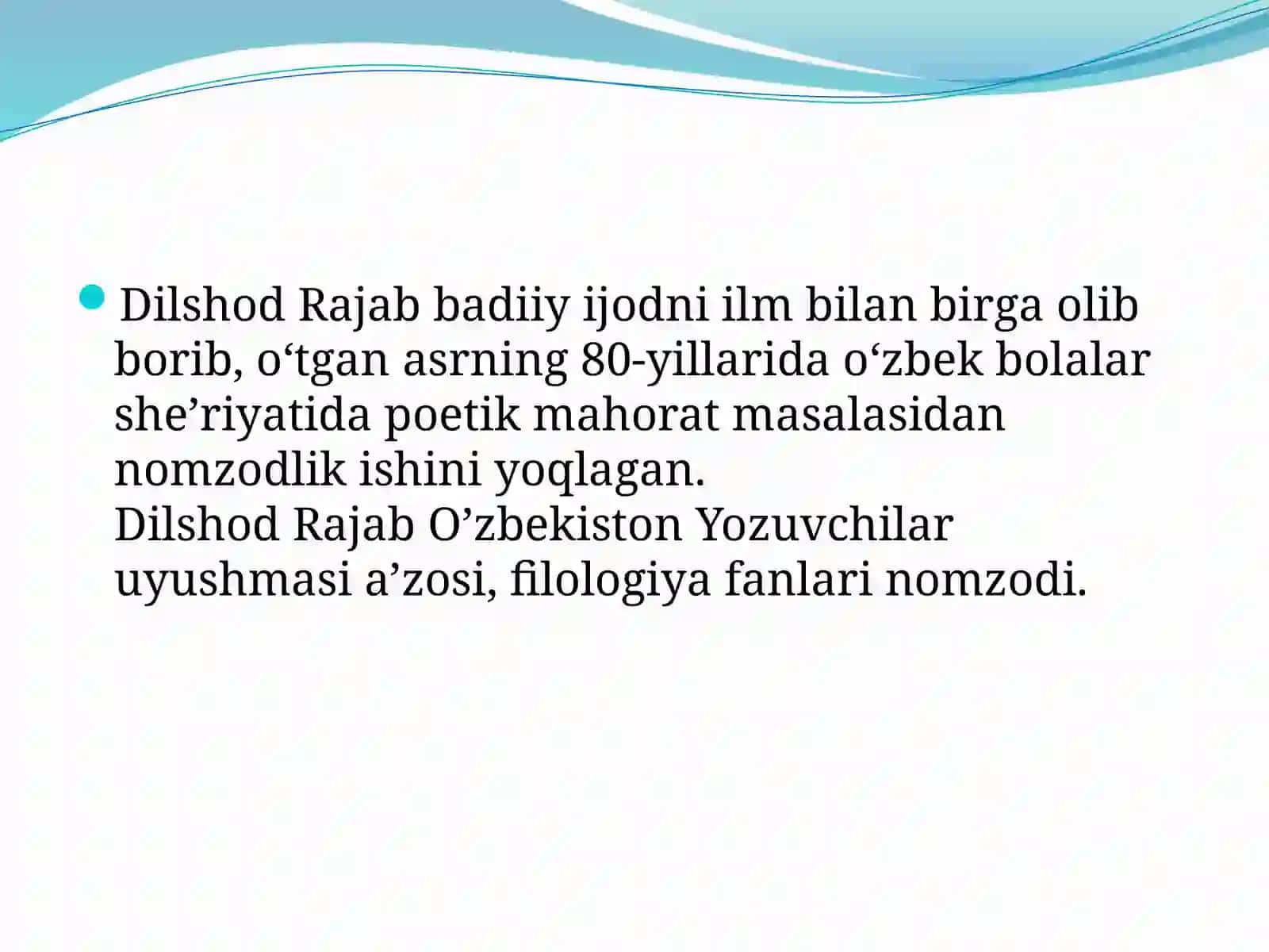Xotiravaqadr. Dilshod Rajab sherlari 4