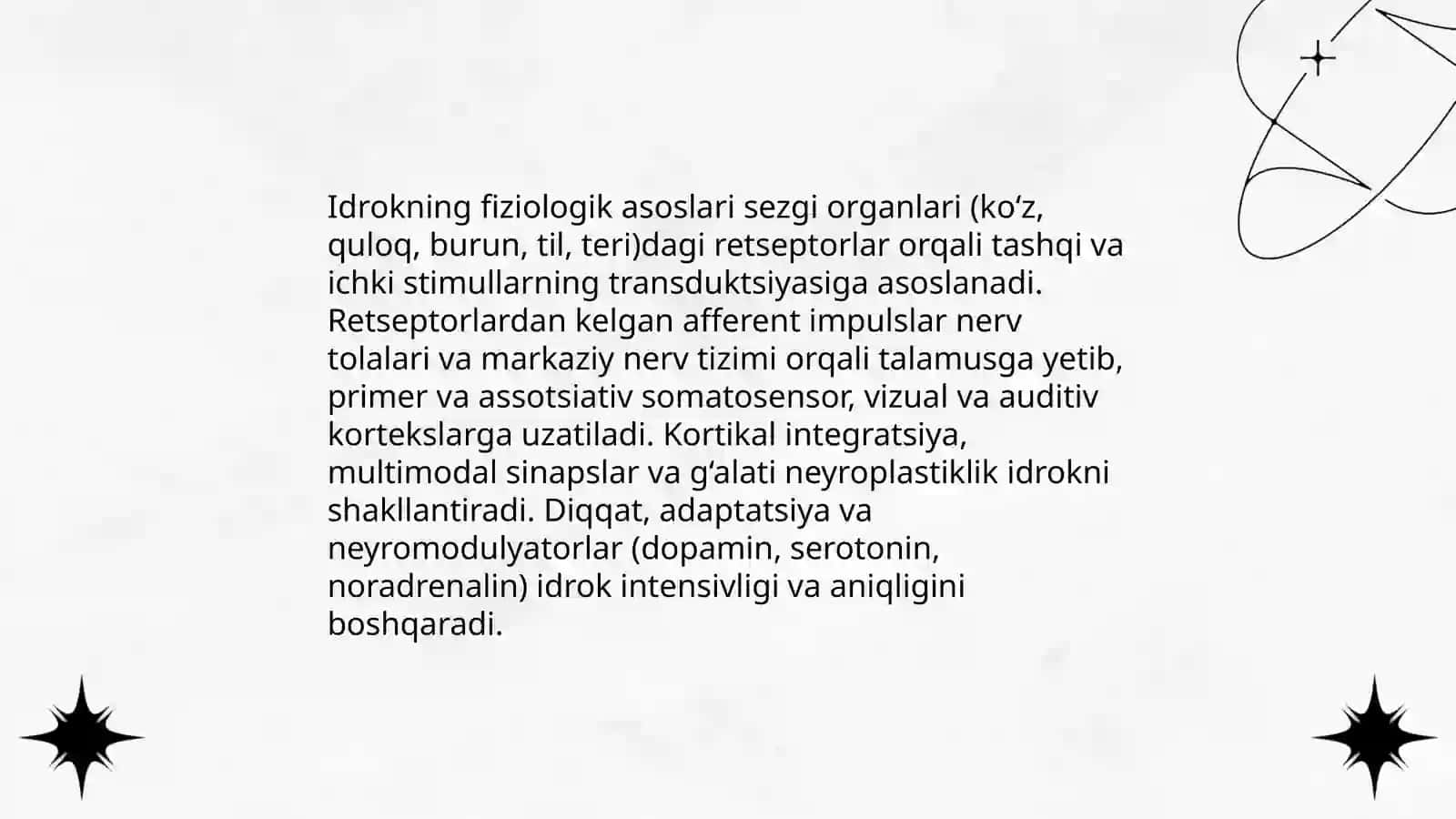 Idrokning psixologik mohiyati, fiziologiyasi 4