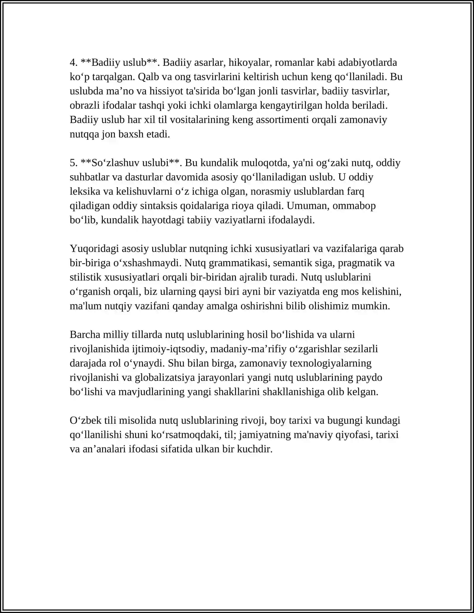 NUTQ USLUBLARI HAQIDA MALUMOT 4