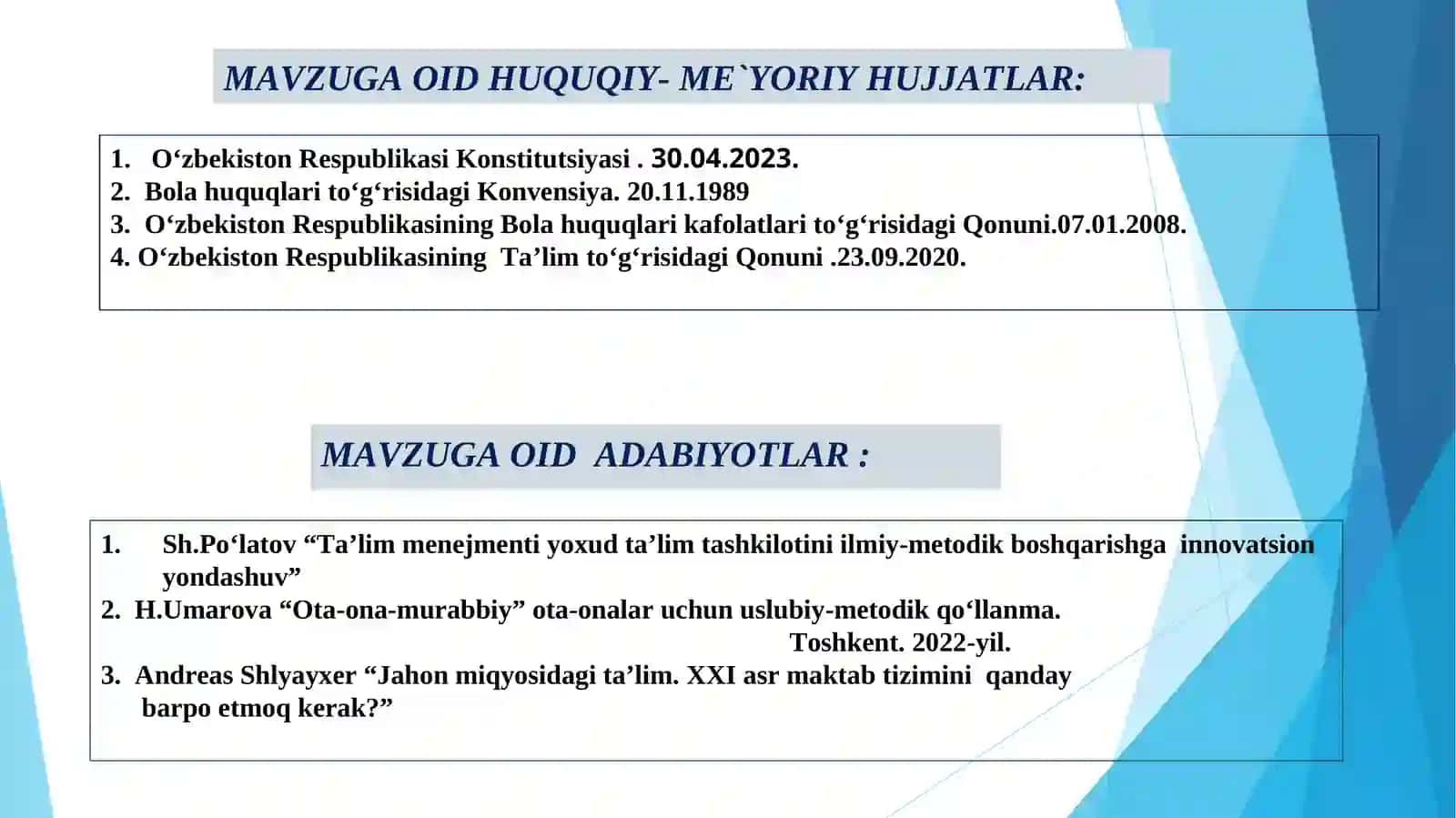 Maktabda bola huquqlari to‘g‘risidagi konvensiyani amaliyotga joriy etish 4