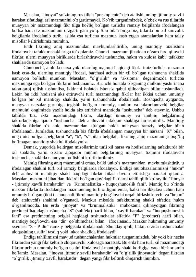 Mantiq ilmi predmeti va axborotni tahlil qilishdagi o'rni 4