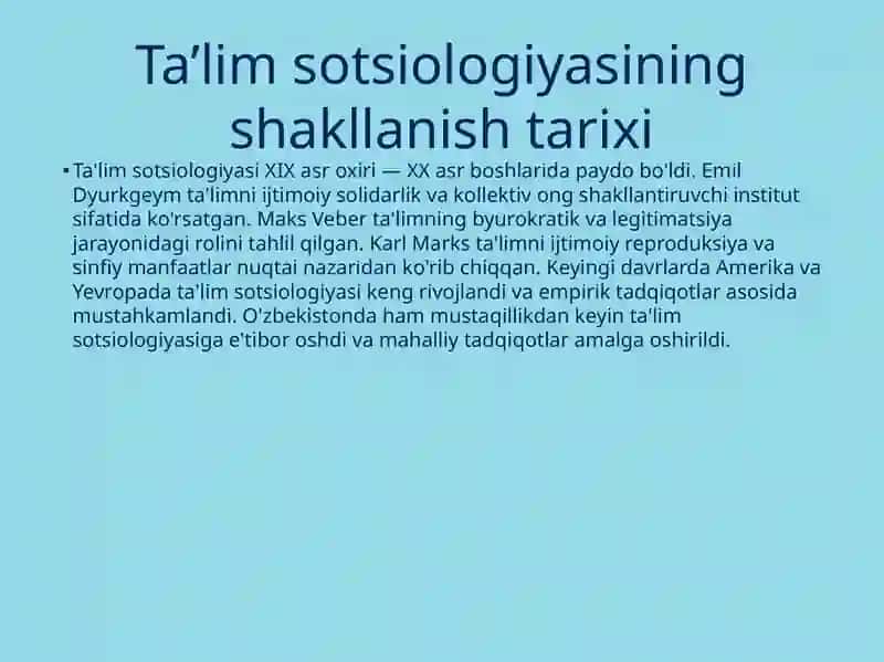 Fan va taʼlim sotsiologiyasida yangi muammolarning qo‘yilishi 4