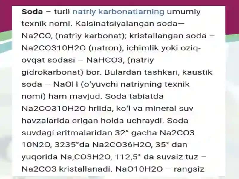 Sodda ishlab chiqarishdagi Karbokolonaning tuzilishi va ishlashiba 4